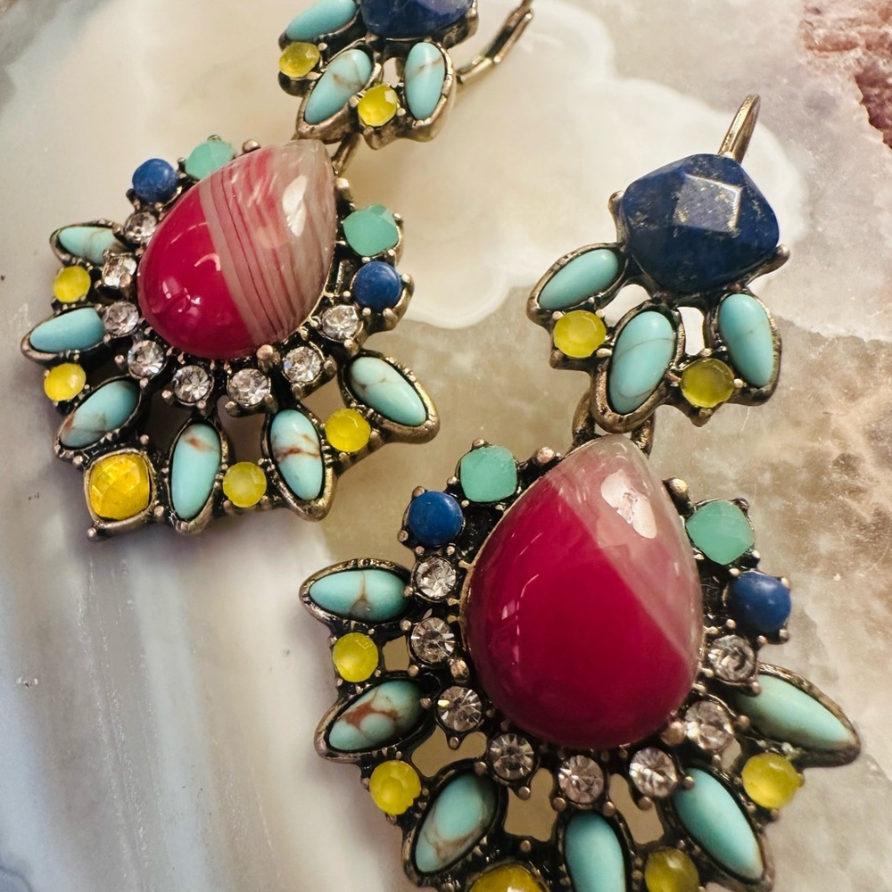 Chloe + Isabel Vibrant Pink and Blue Earrings - Picture 4 of 9